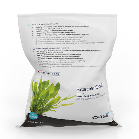 OASE ScaperLine Aquarium Soil - Black in Packaging